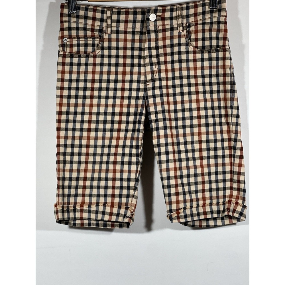 Vintage DAKS London Plaid Shorts Womens‎ 10 Preppy Golf Coastal Cuffed Check